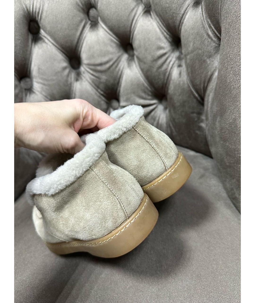 DOUCAL'S Бежевые замшевые лоферы, фото 3