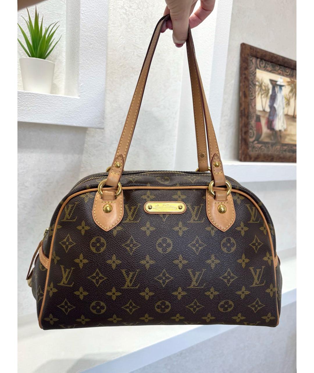 LOUIS VUITTON Коричневая сумка тоут, фото 4