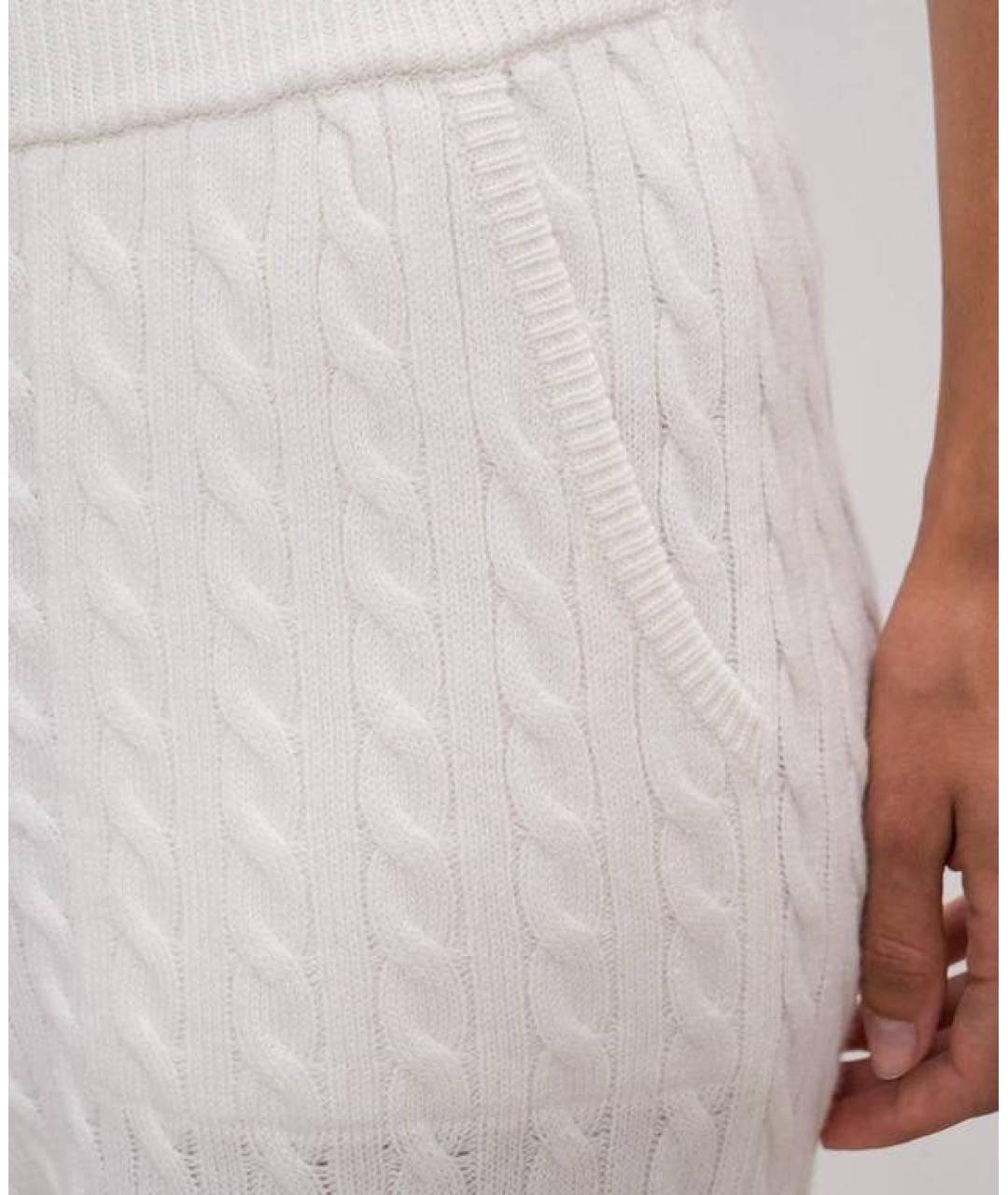 BRUNELLO CUCINELLI Белые кашемировые спортивные брюки и шорты, фото 5
