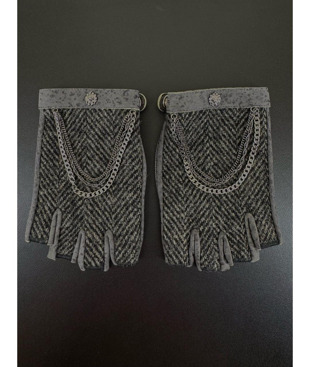 CHANEL Серые кожаные митенки, фото 7