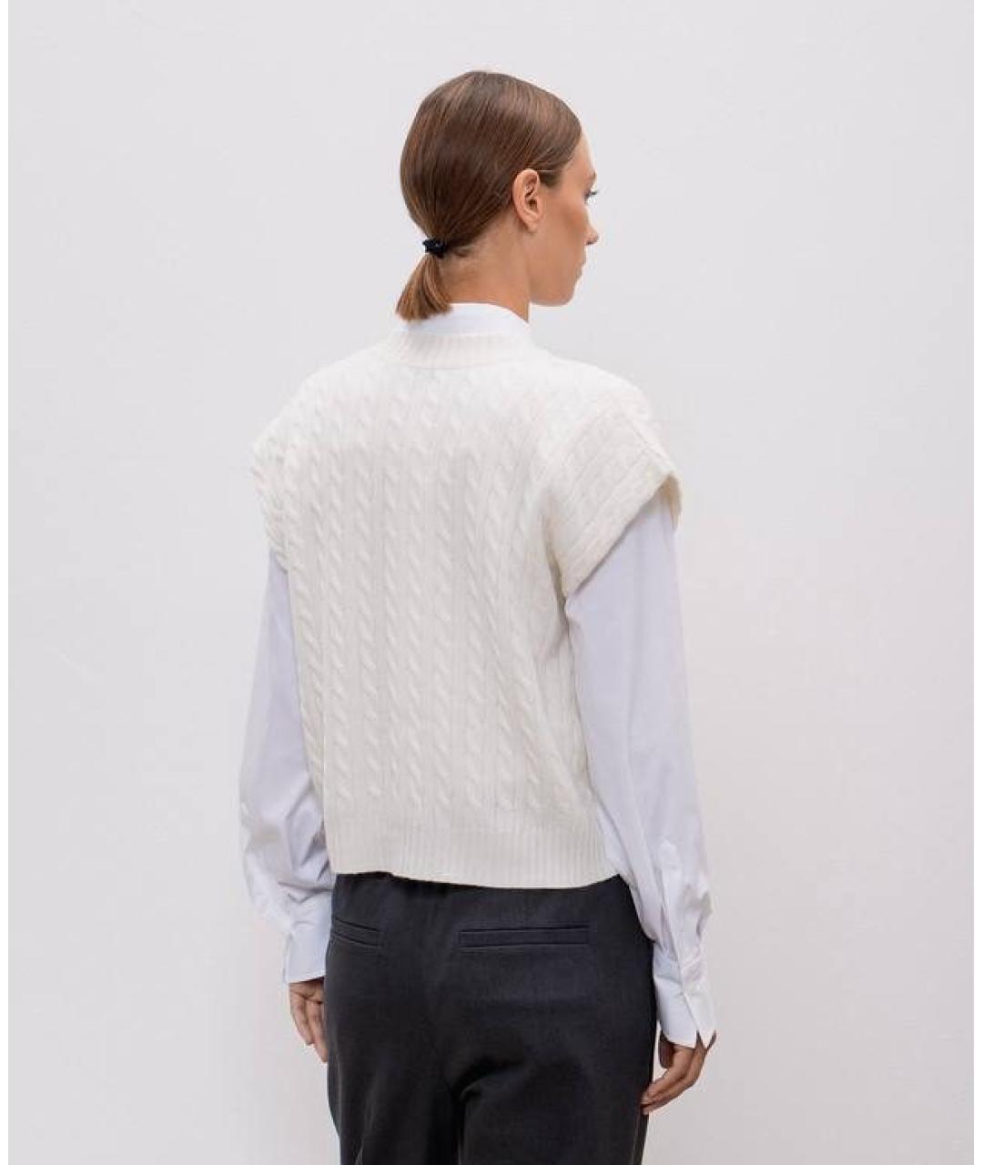 BRUNELLO CUCINELLI Белая кашемировая жилетка, фото 2