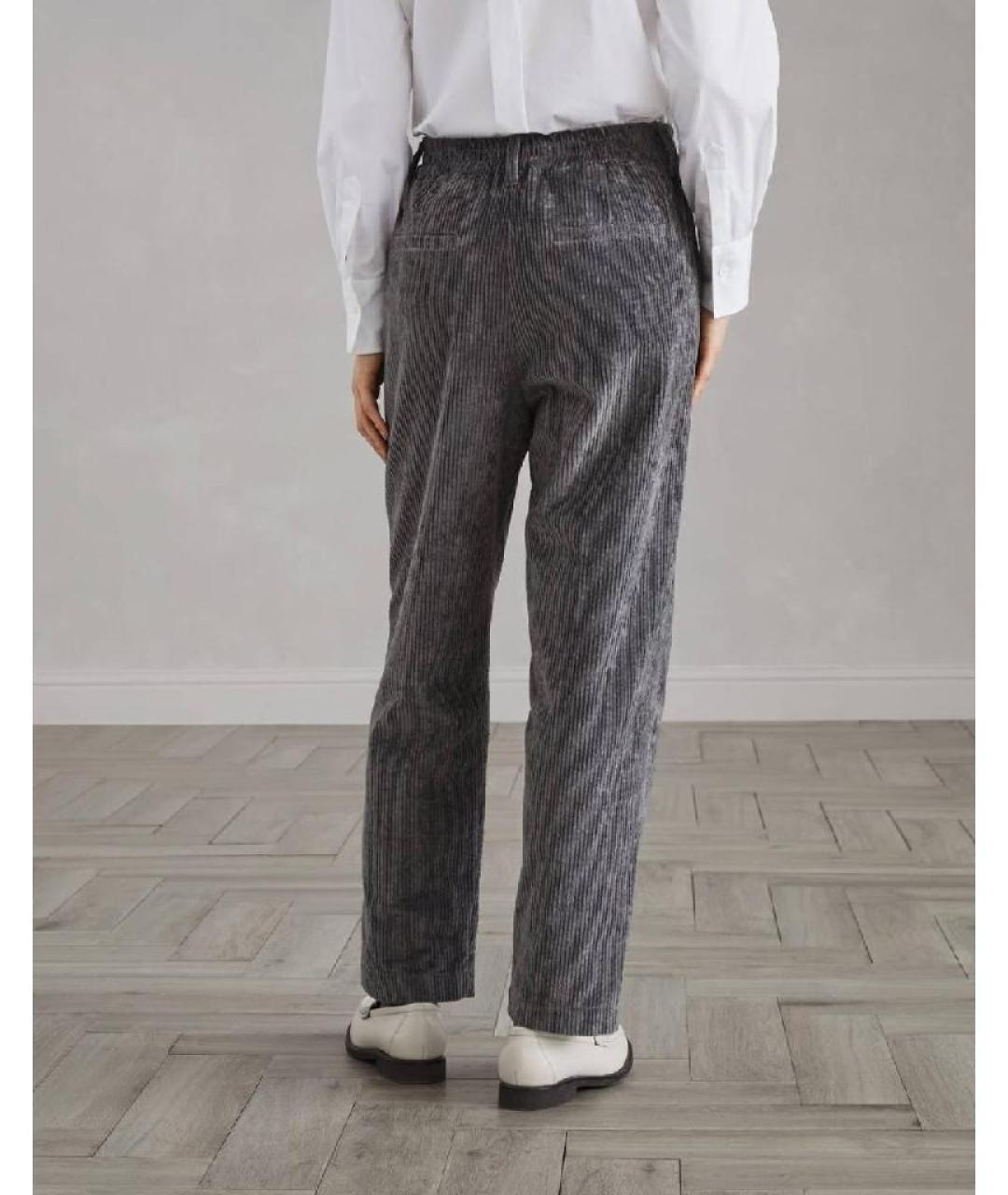 BRUNELLO CUCINELLI Серые прямые брюки, фото 6