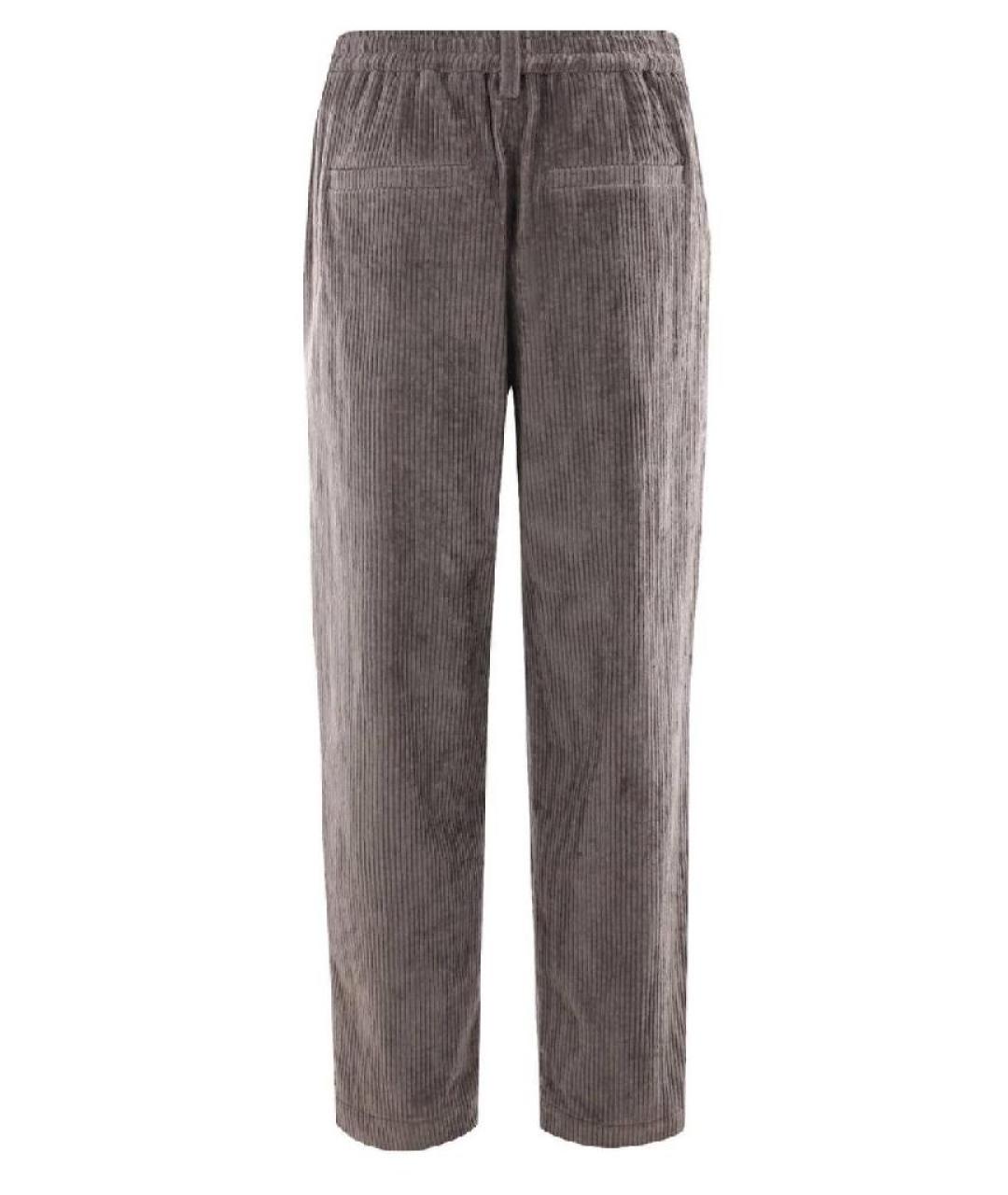 BRUNELLO CUCINELLI Серые прямые брюки, фото 2