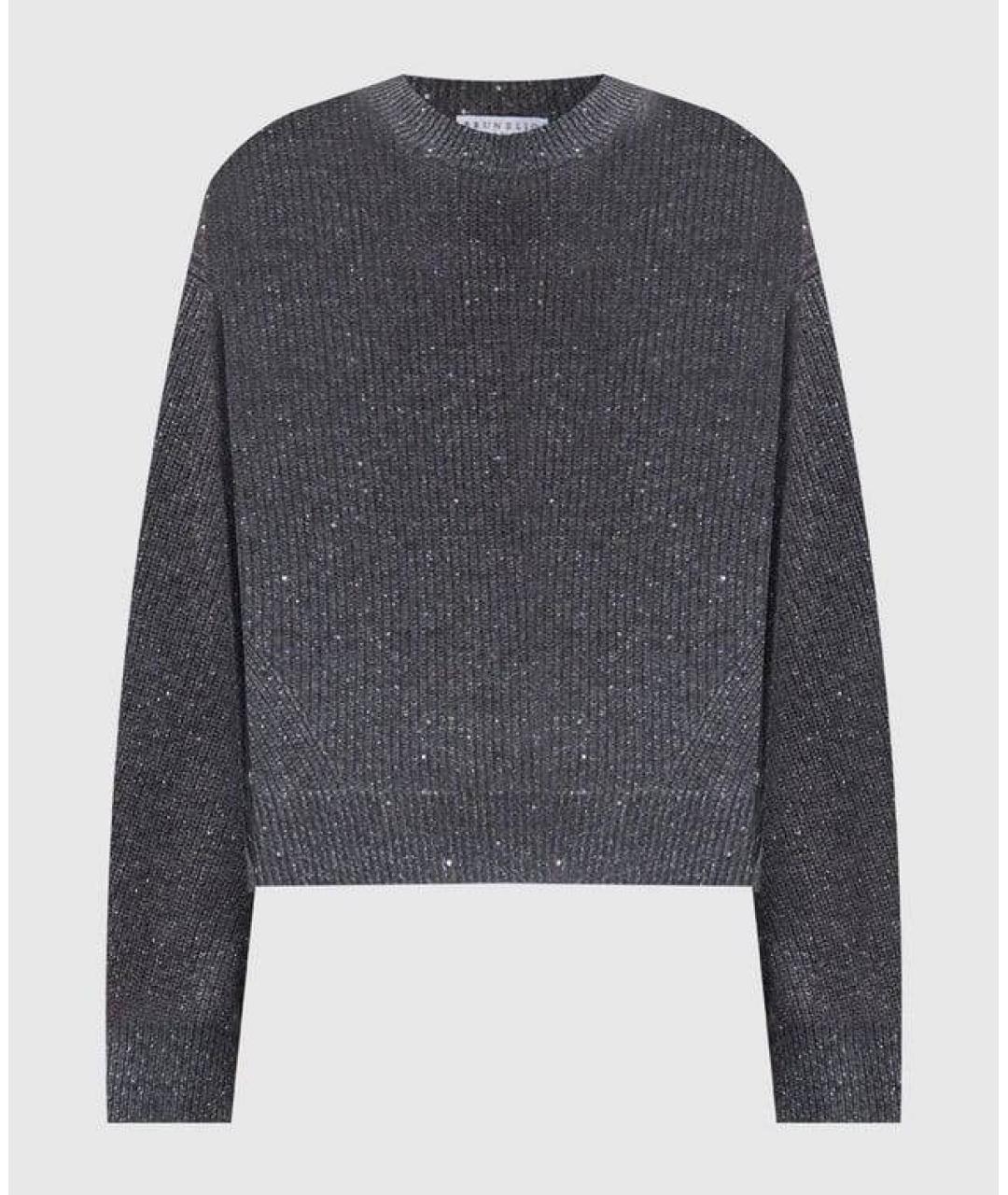 BRUNELLO CUCINELLI Серый джемпер / свитер, фото 5