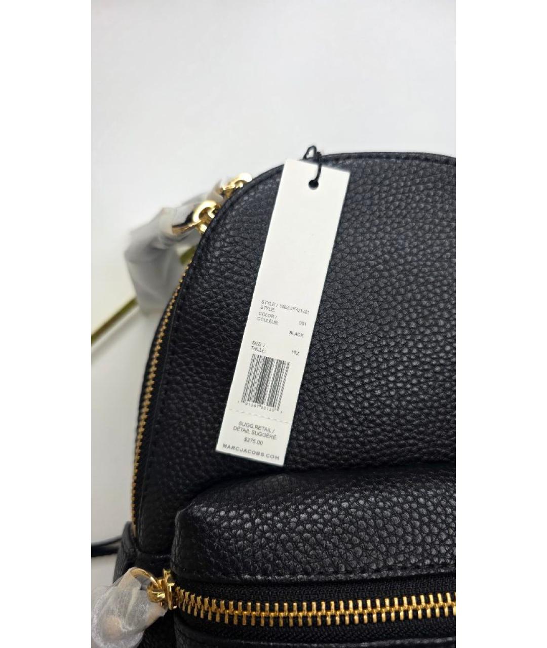 MARC JACOBS Черный кожаный рюкзак, фото 8