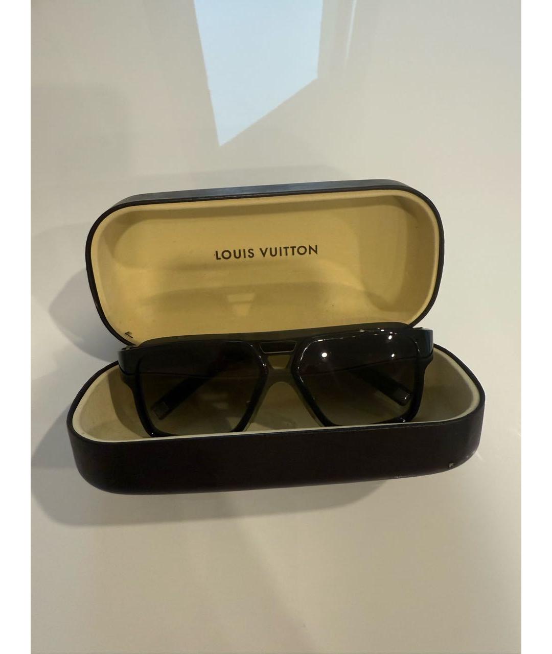 LOUIS VUITTON Черные пластиковые солнцезащитные очки, фото 4