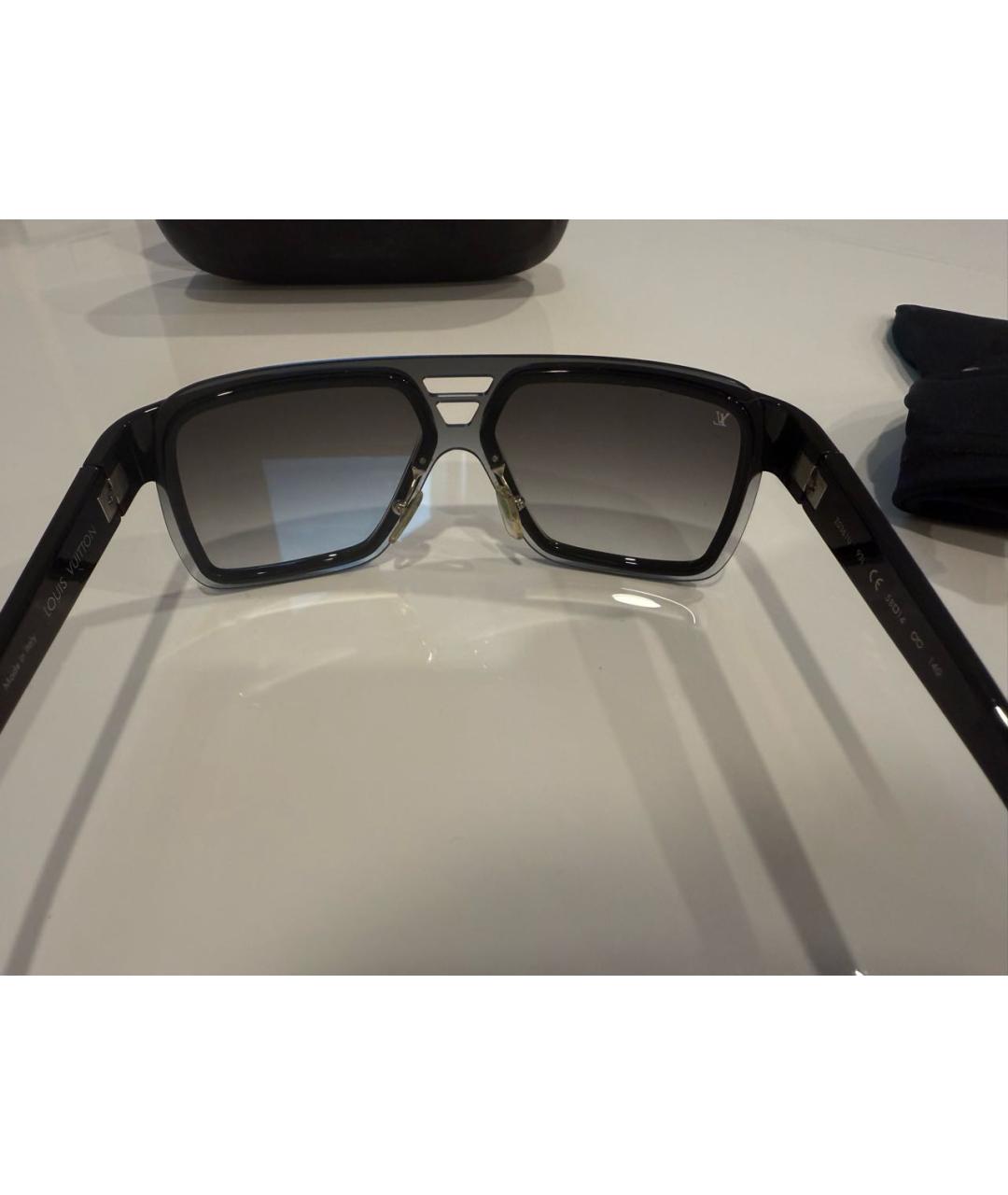 LOUIS VUITTON Черные пластиковые солнцезащитные очки, фото 5