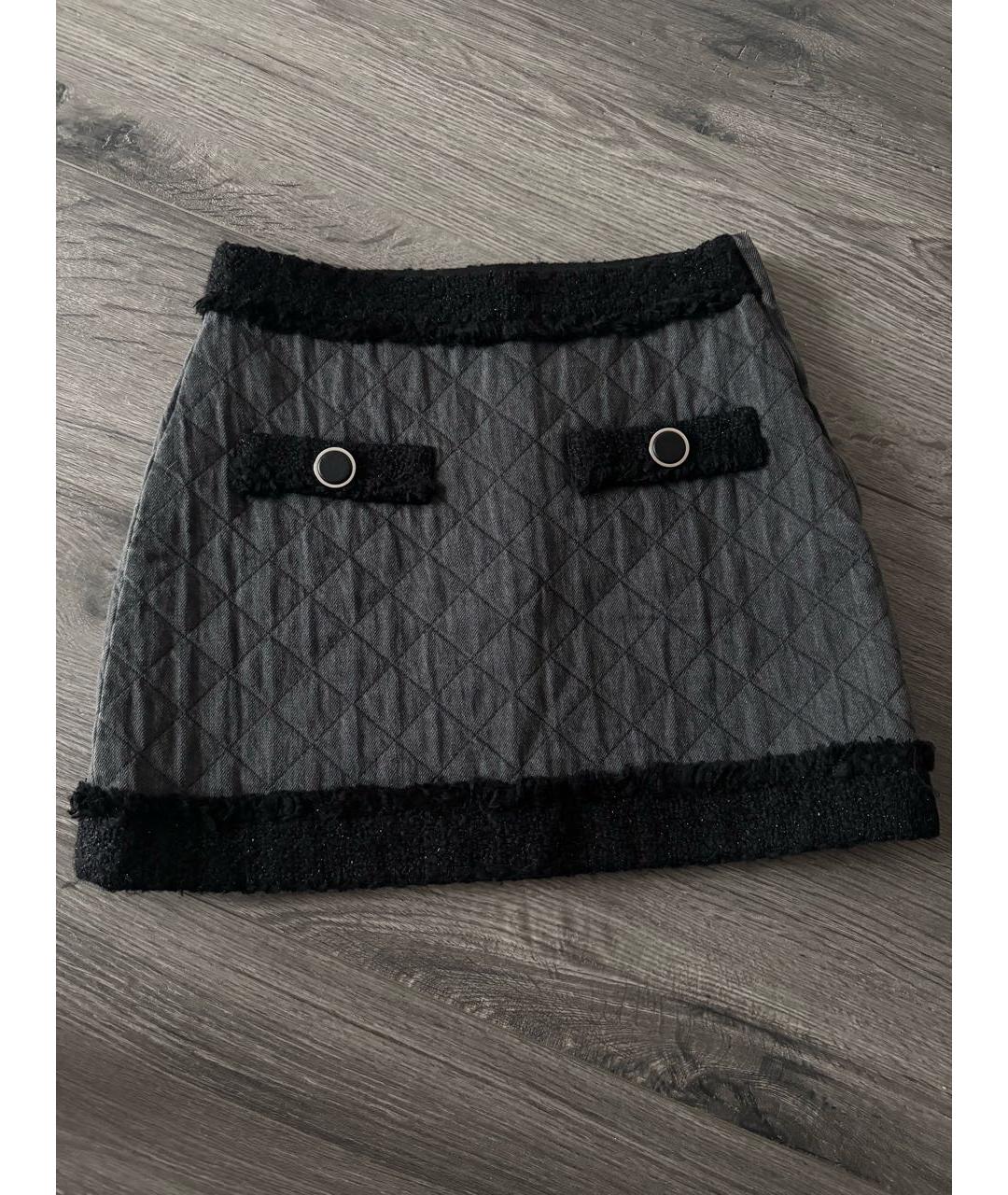 PINKO Антрацитовый хлопковый костюм с юбками, фото 2