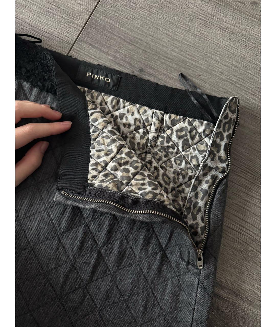 PINKO Антрацитовый хлопковый костюм с юбками, фото 7