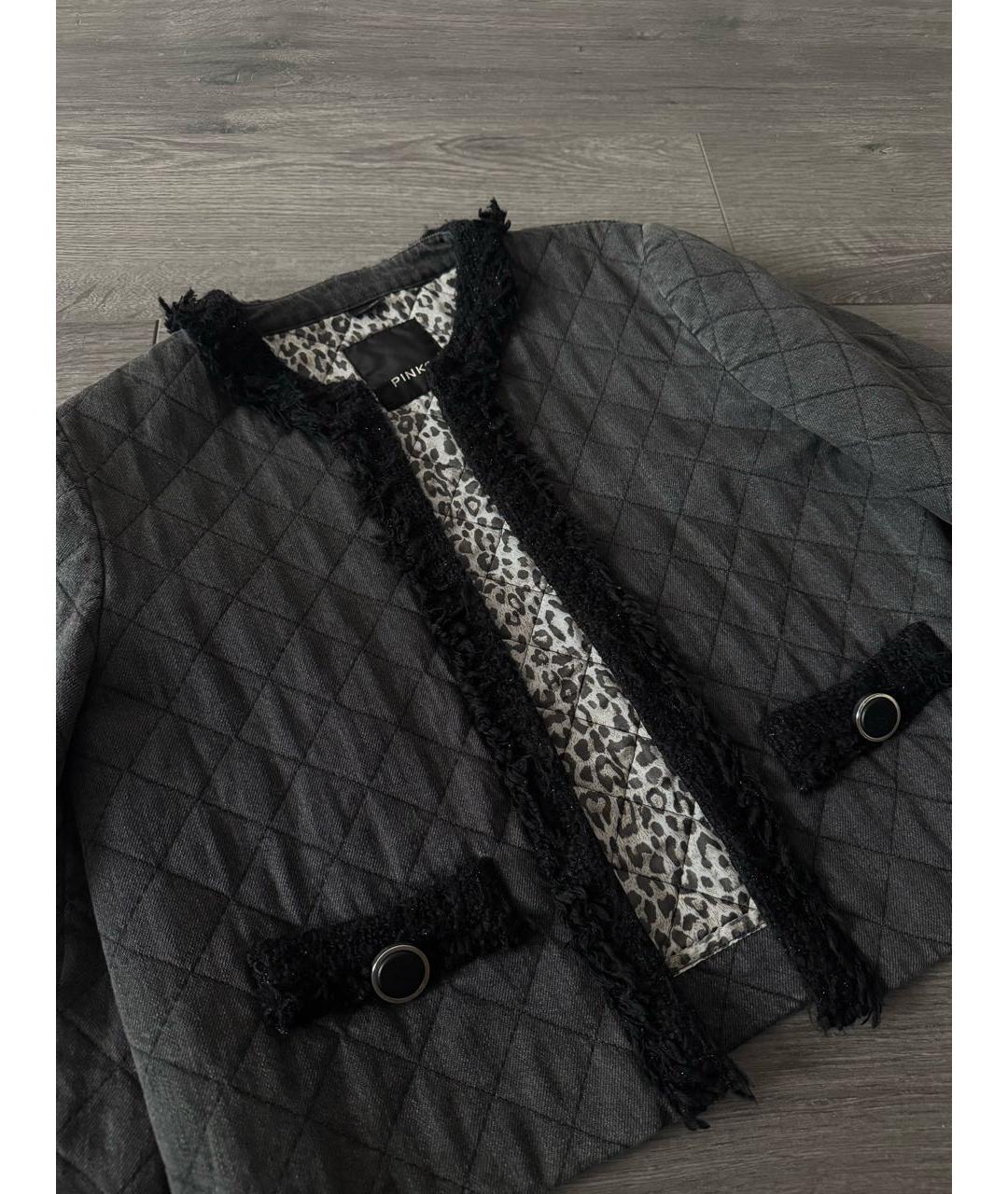 PINKO Антрацитовый хлопковый костюм с юбками, фото 4