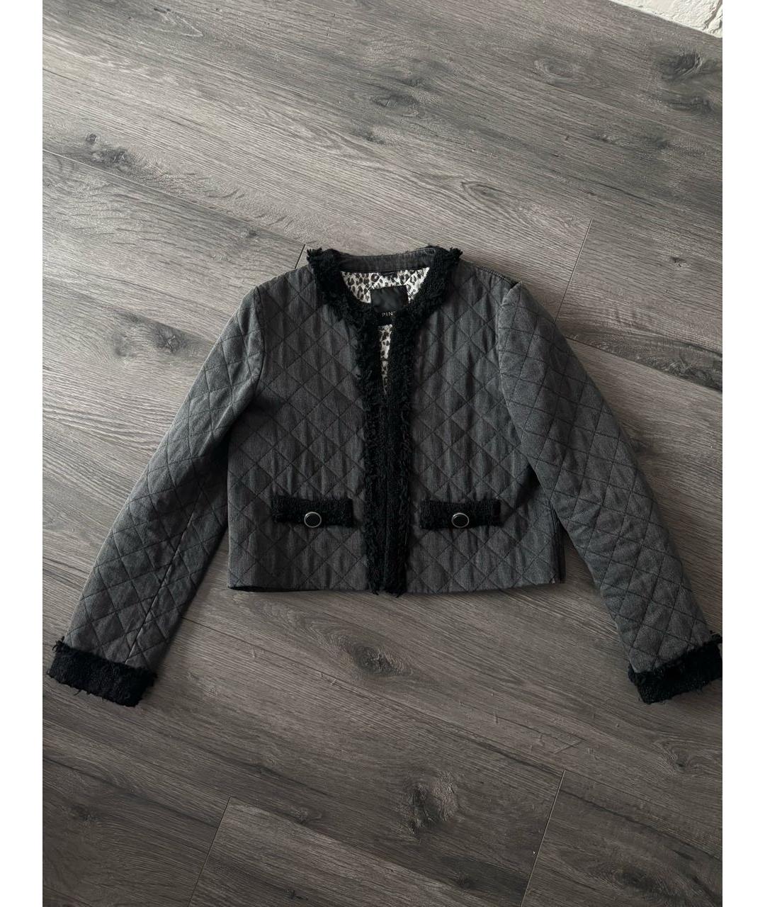 PINKO Антрацитовый хлопковый костюм с юбками, фото 9