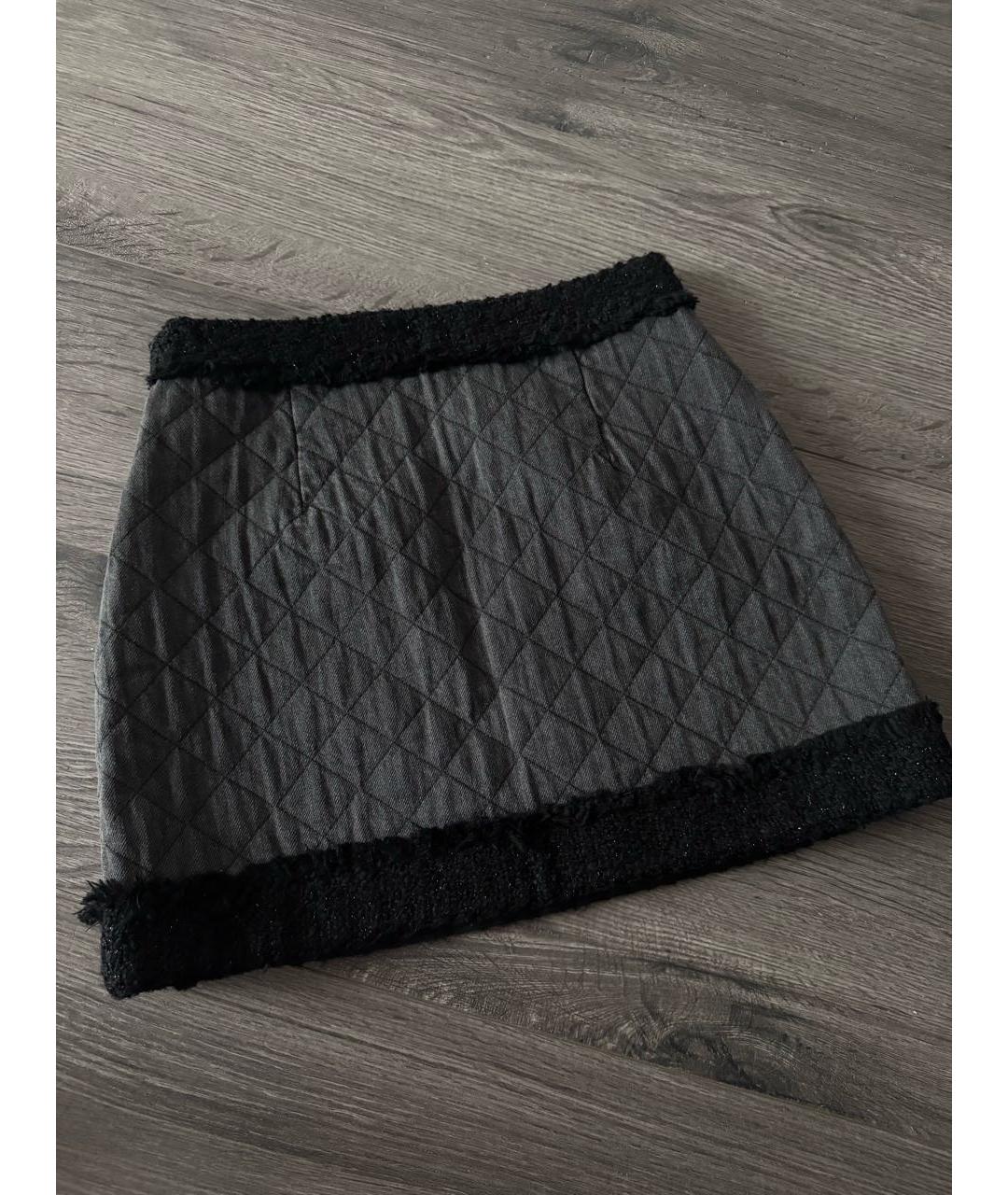 PINKO Антрацитовый хлопковый костюм с юбками, фото 5