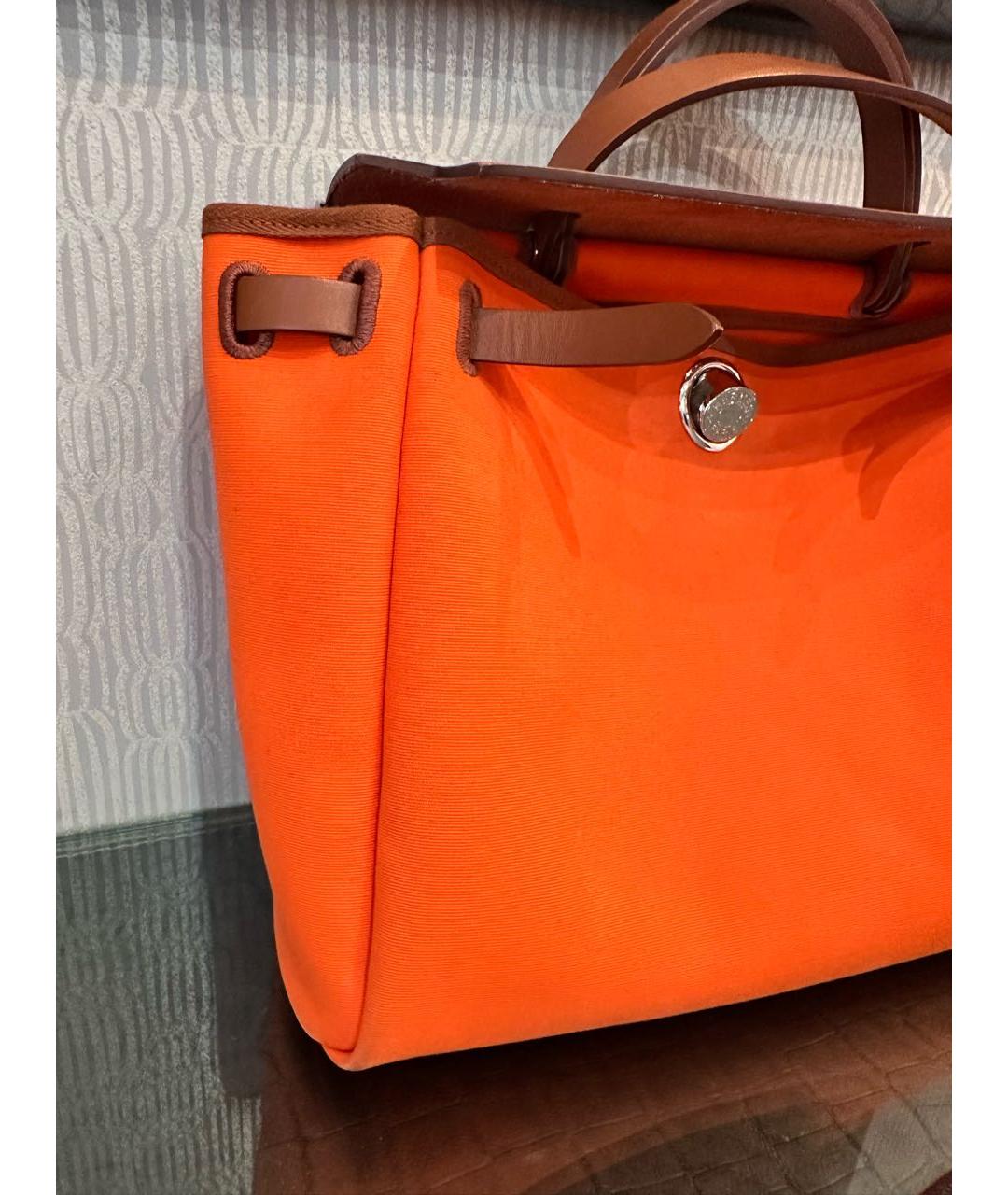 HERMES Оранжевая кожаная сумка через плечо, фото 2