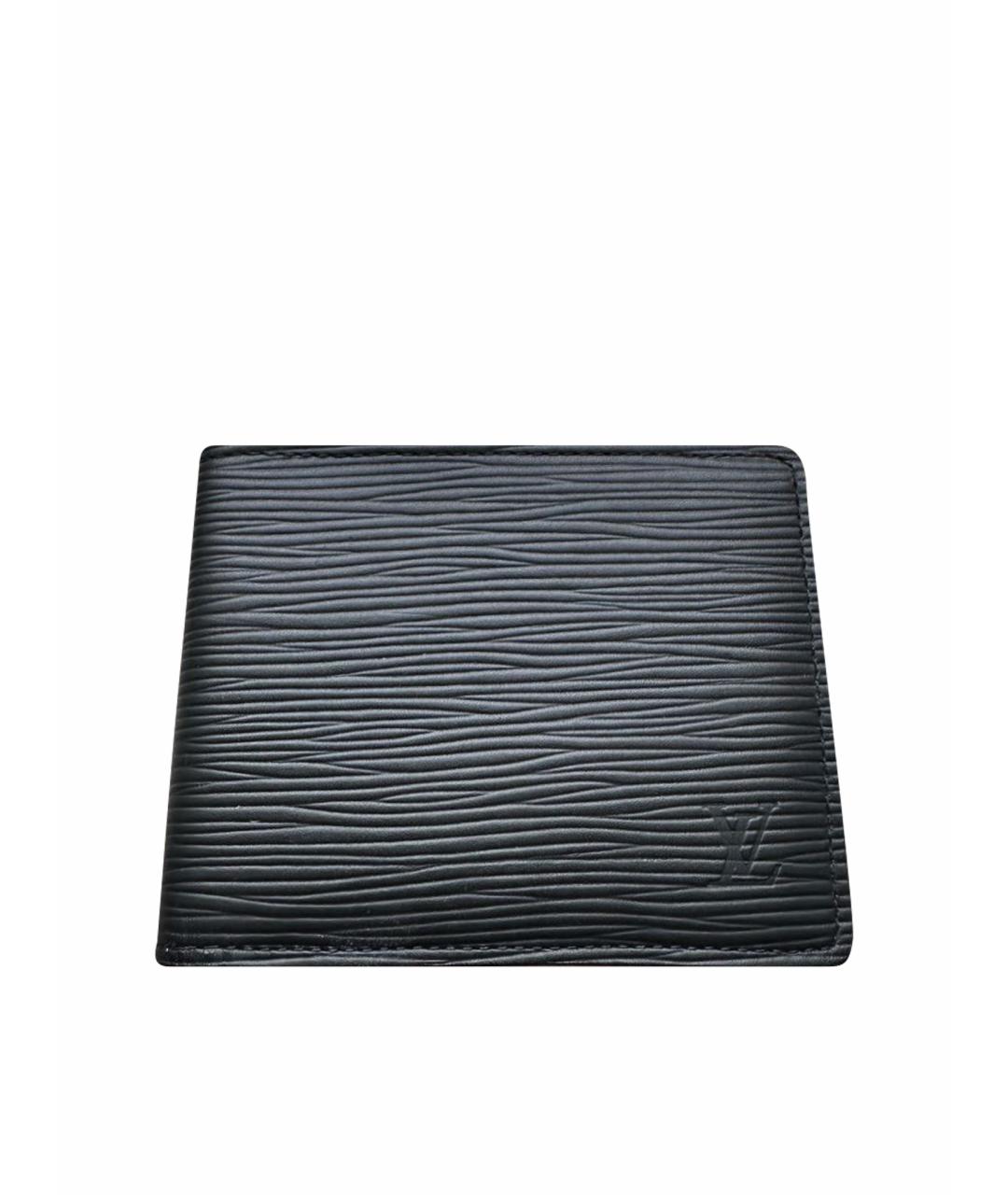 LOUIS VUITTON Черный кожаный кошелек, фото 1