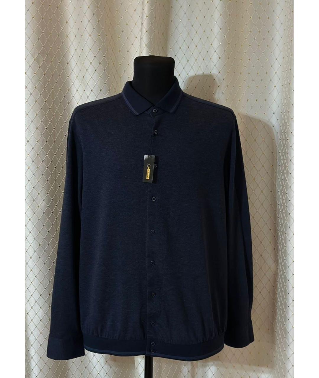 ZILLI Темно-синяя кашемировая кэжуал рубашка, фото 3