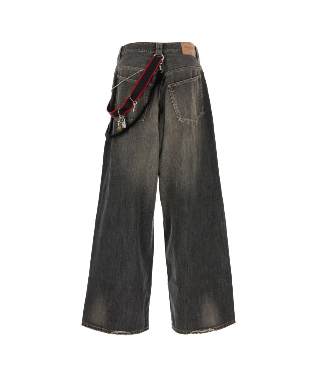 BALENCIAGA Серые хлопковые прямые джинсы, фото 2