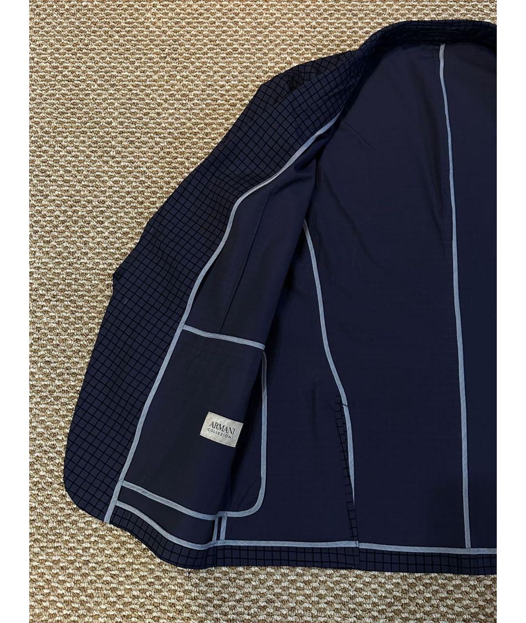 ARMANI COLLEZIONI Темно-синий пиджак, фото 4