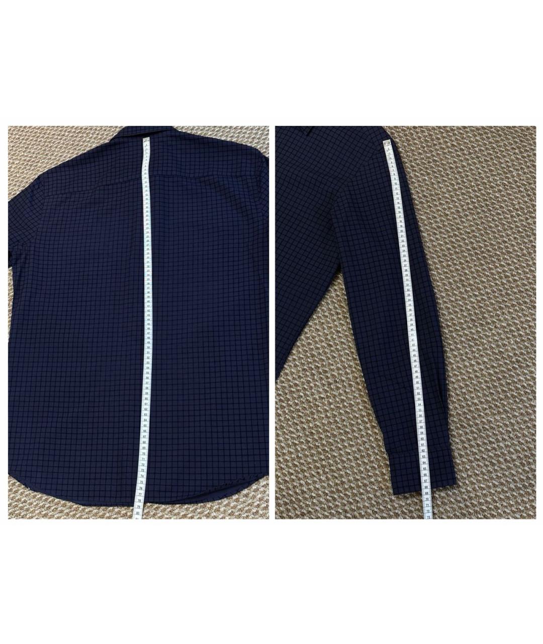 ARMANI COLLEZIONI Темно-синяя кэжуал рубашка, фото 6