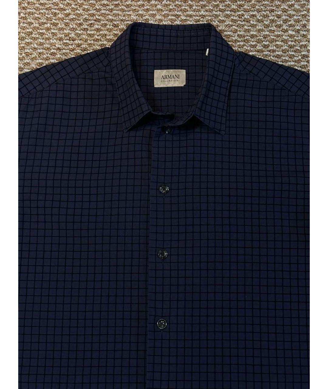 ARMANI COLLEZIONI Темно-синяя кэжуал рубашка, фото 4
