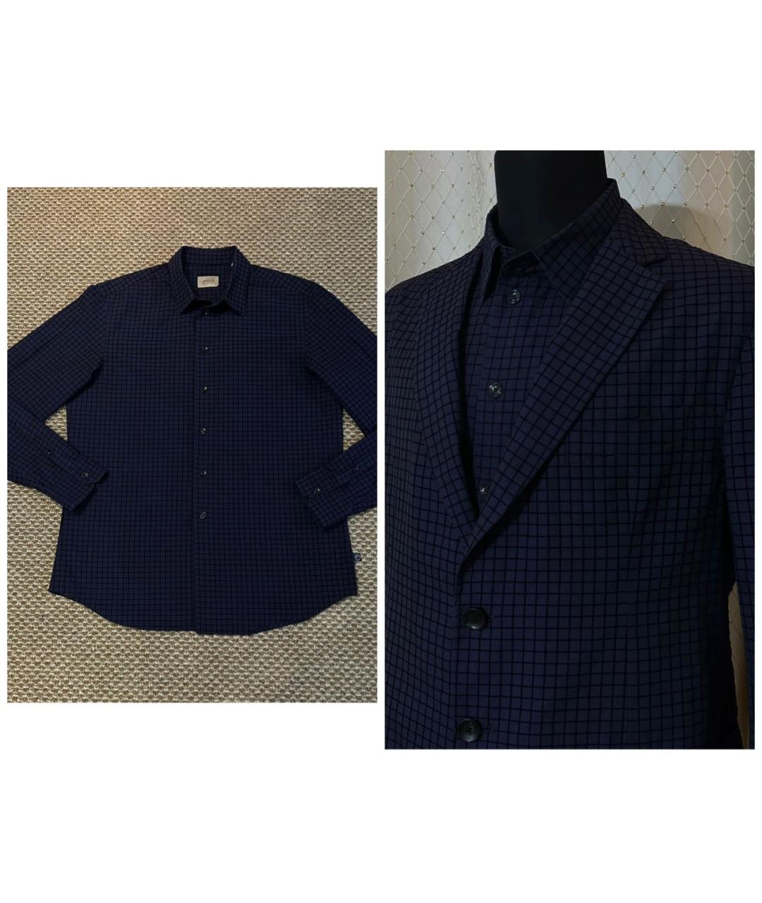 ARMANI COLLEZIONI Темно-синяя кэжуал рубашка, фото 2
