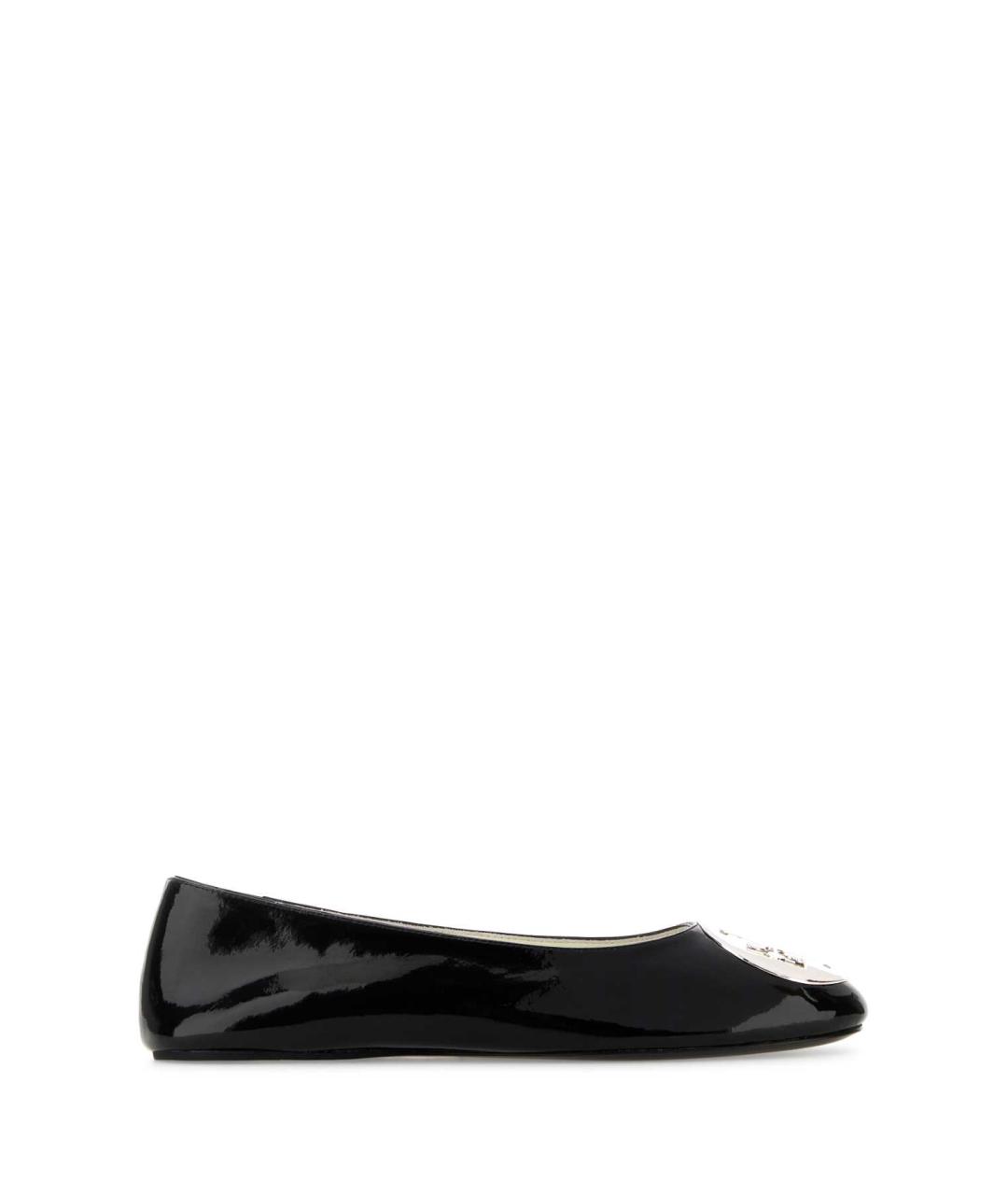 TORY BURCH Черные кожаные балетки, фото 1