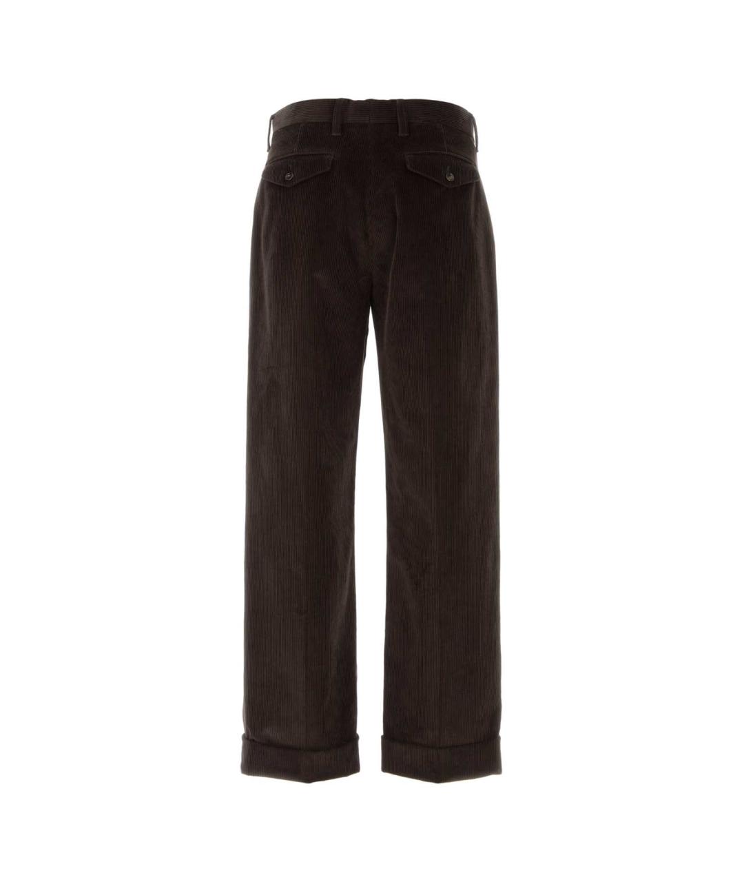 BURBERRY Коричневые хлопковые повседневные брюки, фото 2