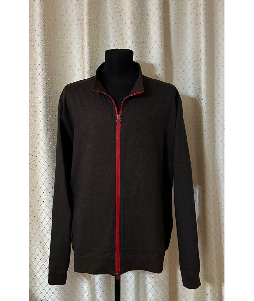 KITON Коричневая хлопковая куртка, фото 9