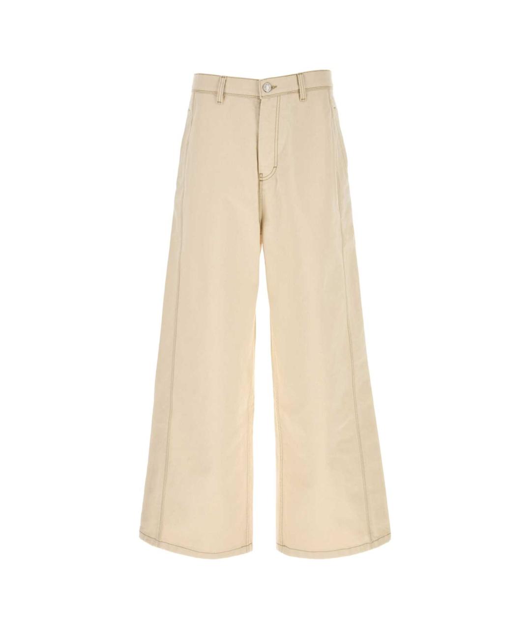 Ami Paris Бежевые хлопковые повседневные брюки, фото 1