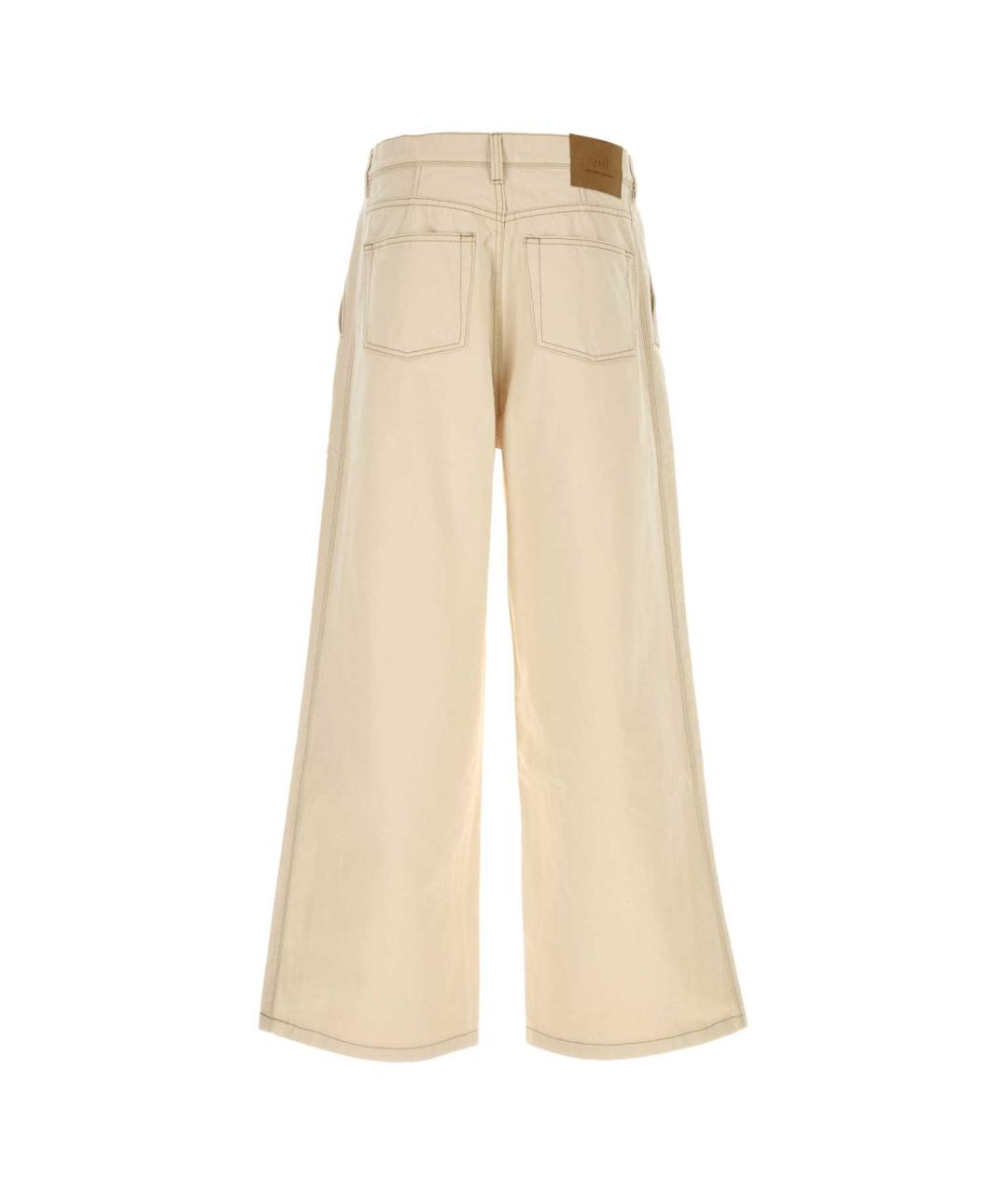 Ami Paris Бежевые хлопковые повседневные брюки, фото 2