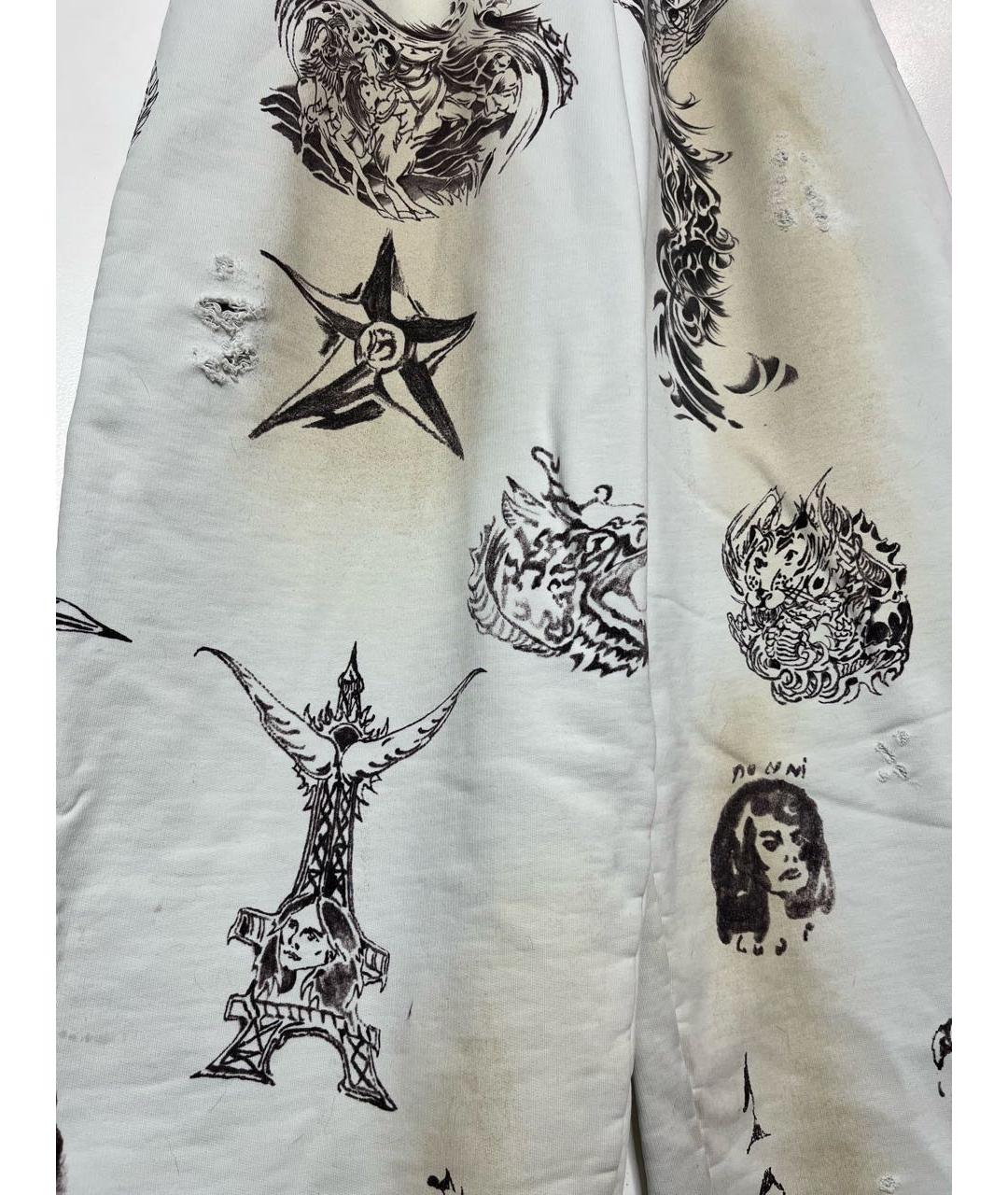 BALENCIAGA Белые хлопковые брюки широкие, фото 6