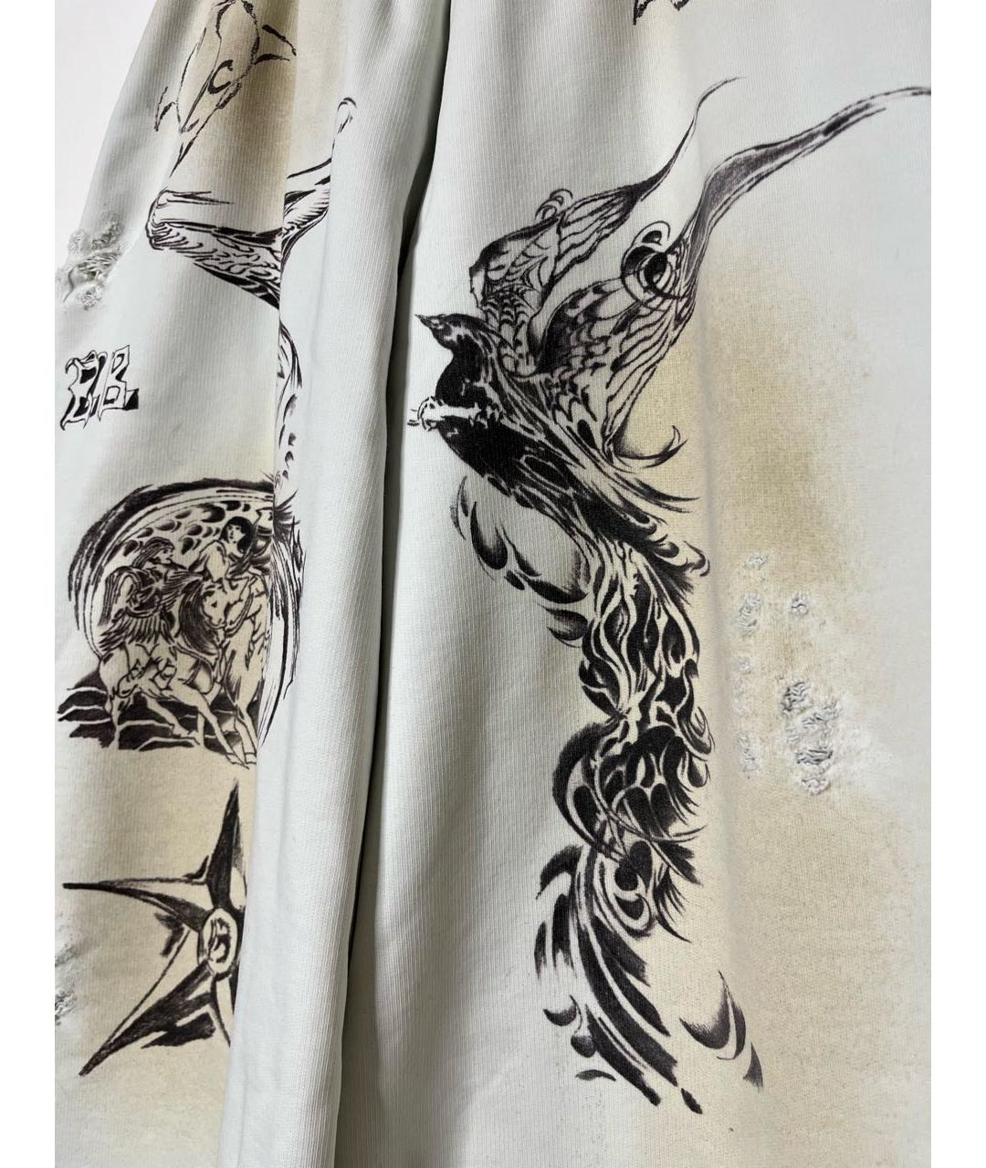 BALENCIAGA Белые хлопковые брюки широкие, фото 5