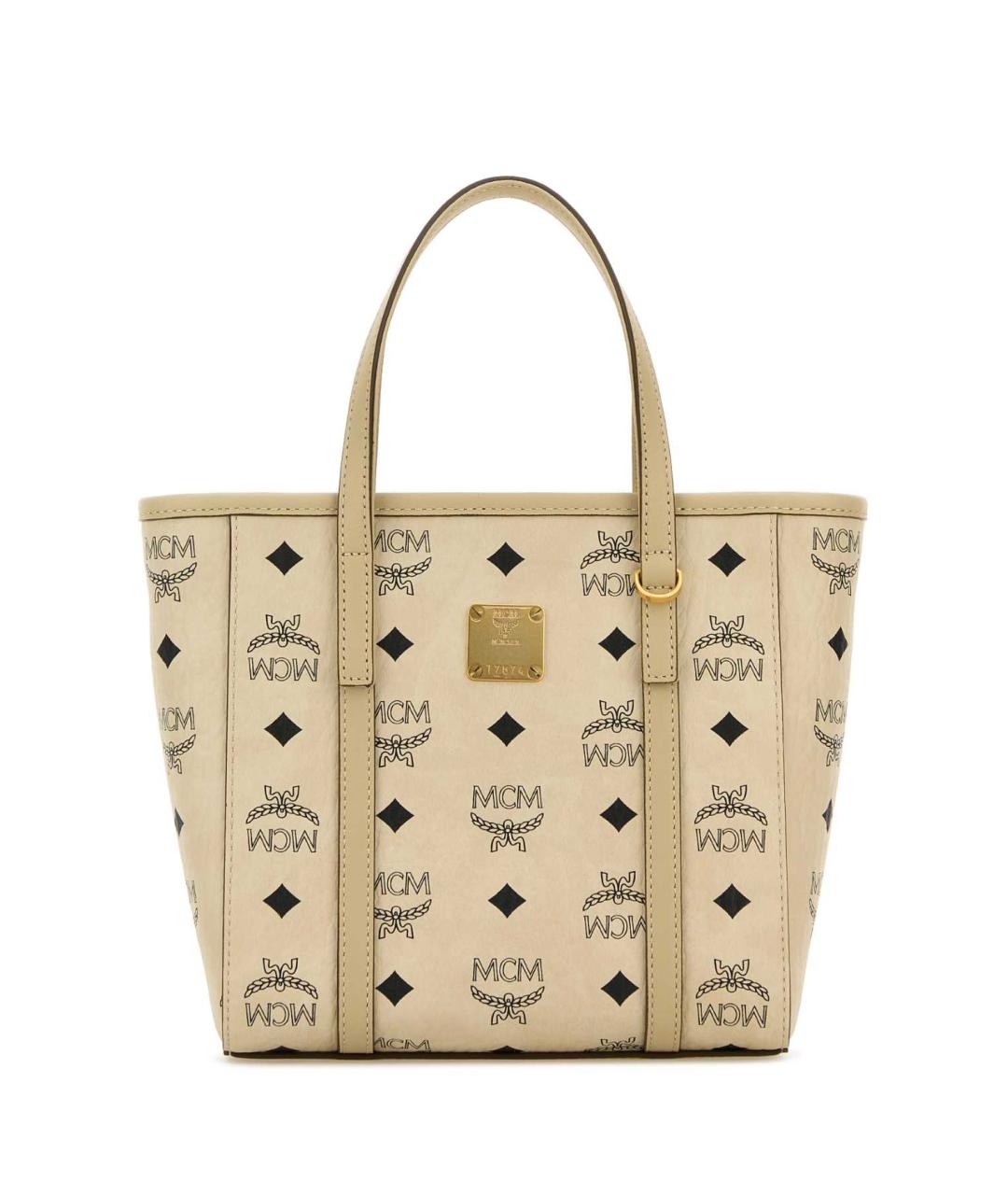 MCM Бежевая кожаная сумка тоут, фото 1