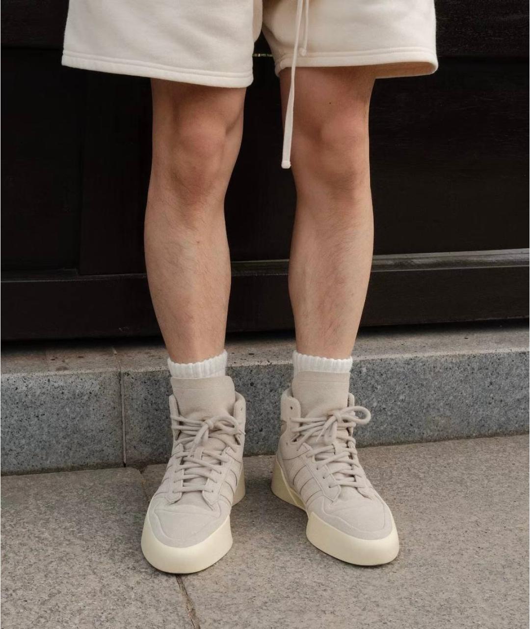 FEAR OF GOD Серые замшевые высокие кроссовки / кеды, фото 6