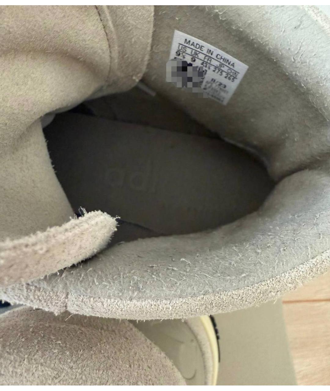 FEAR OF GOD Серые замшевые высокие кроссовки / кеды, фото 4
