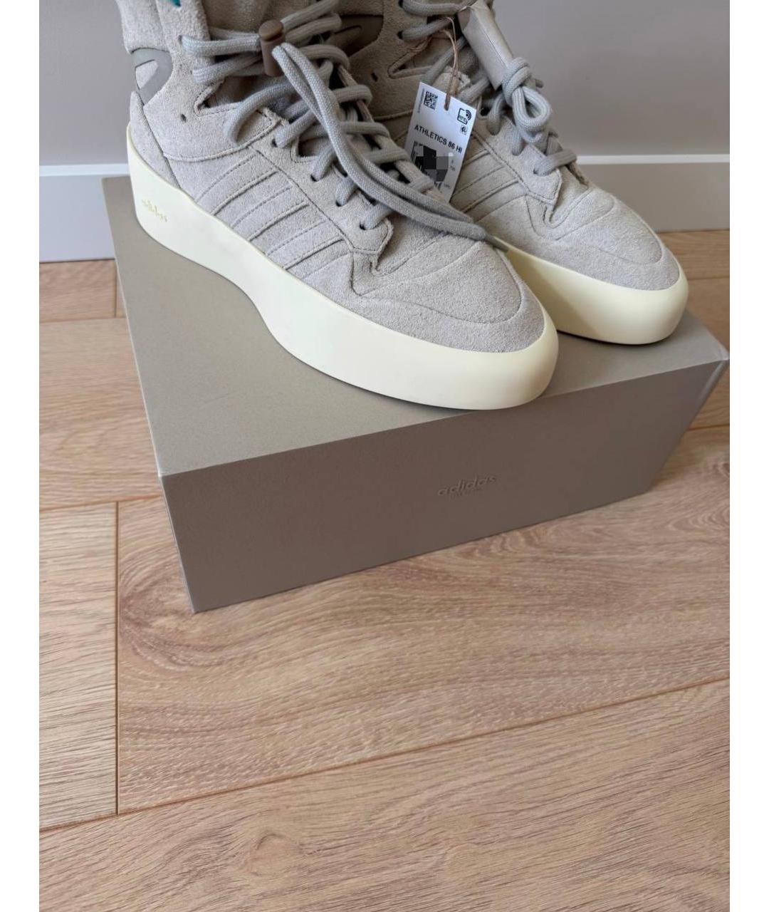 FEAR OF GOD Серые замшевые высокие кроссовки / кеды, фото 3