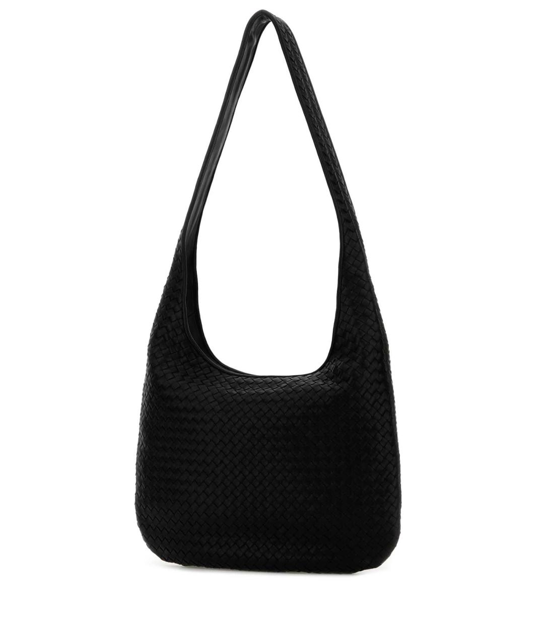 BOTTEGA VENETA Черная кожаная сумка на плечо, фото 2