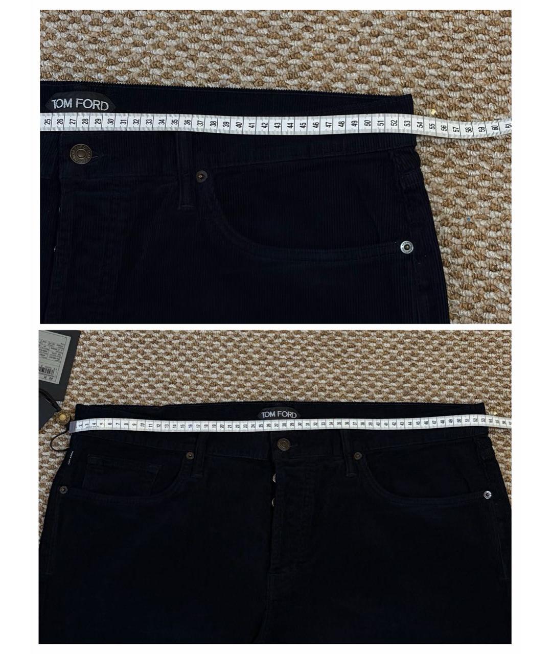 TOM FORD Темно-синие хлопковые повседневные брюки, фото 7