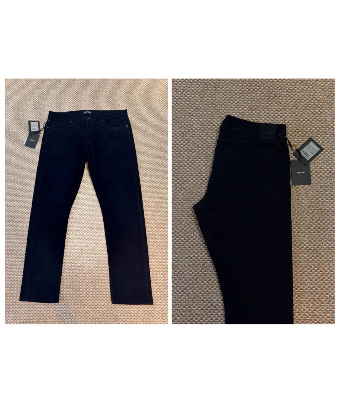 TOM FORD Темно-синие хлопковые повседневные брюки, фото 3