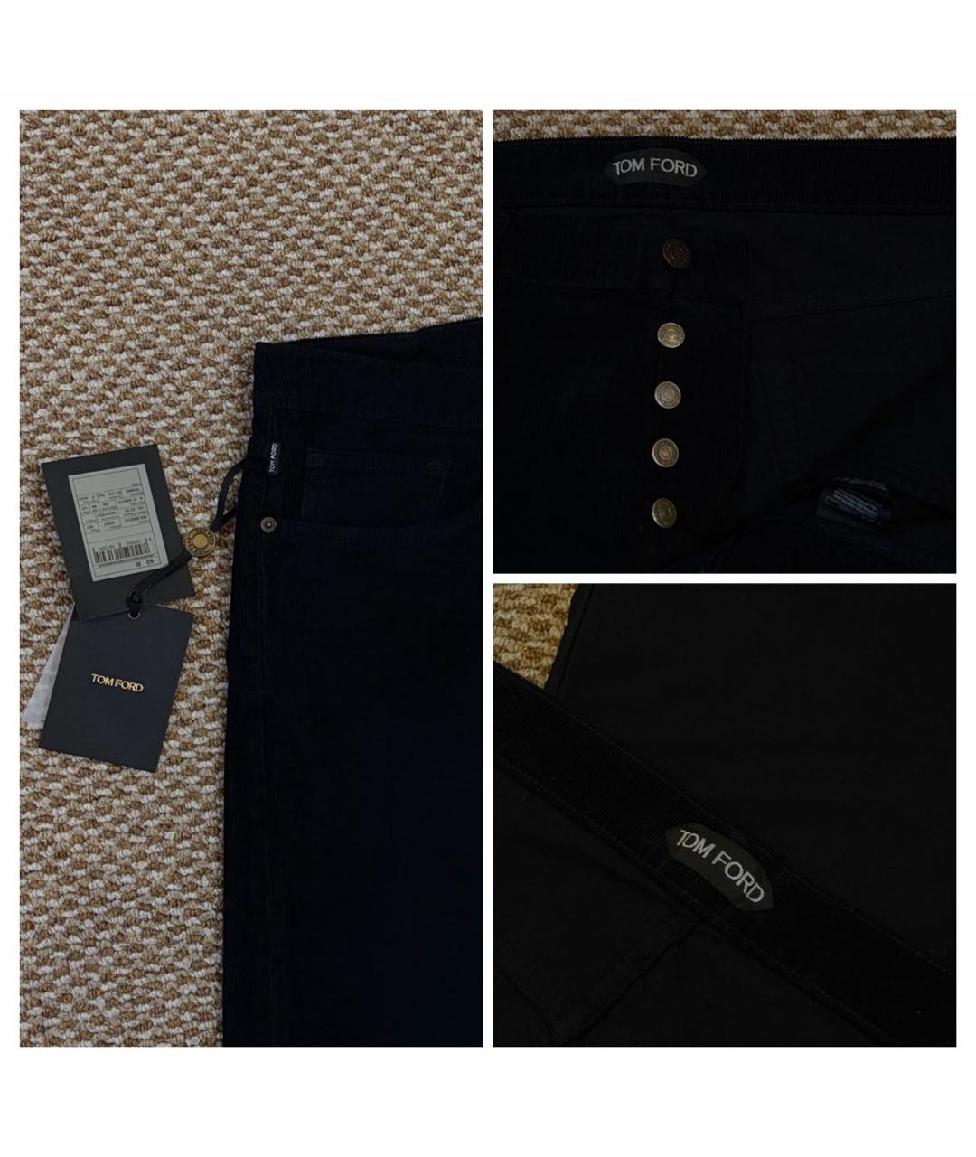 TOM FORD Темно-синие хлопковые повседневные брюки, фото 6