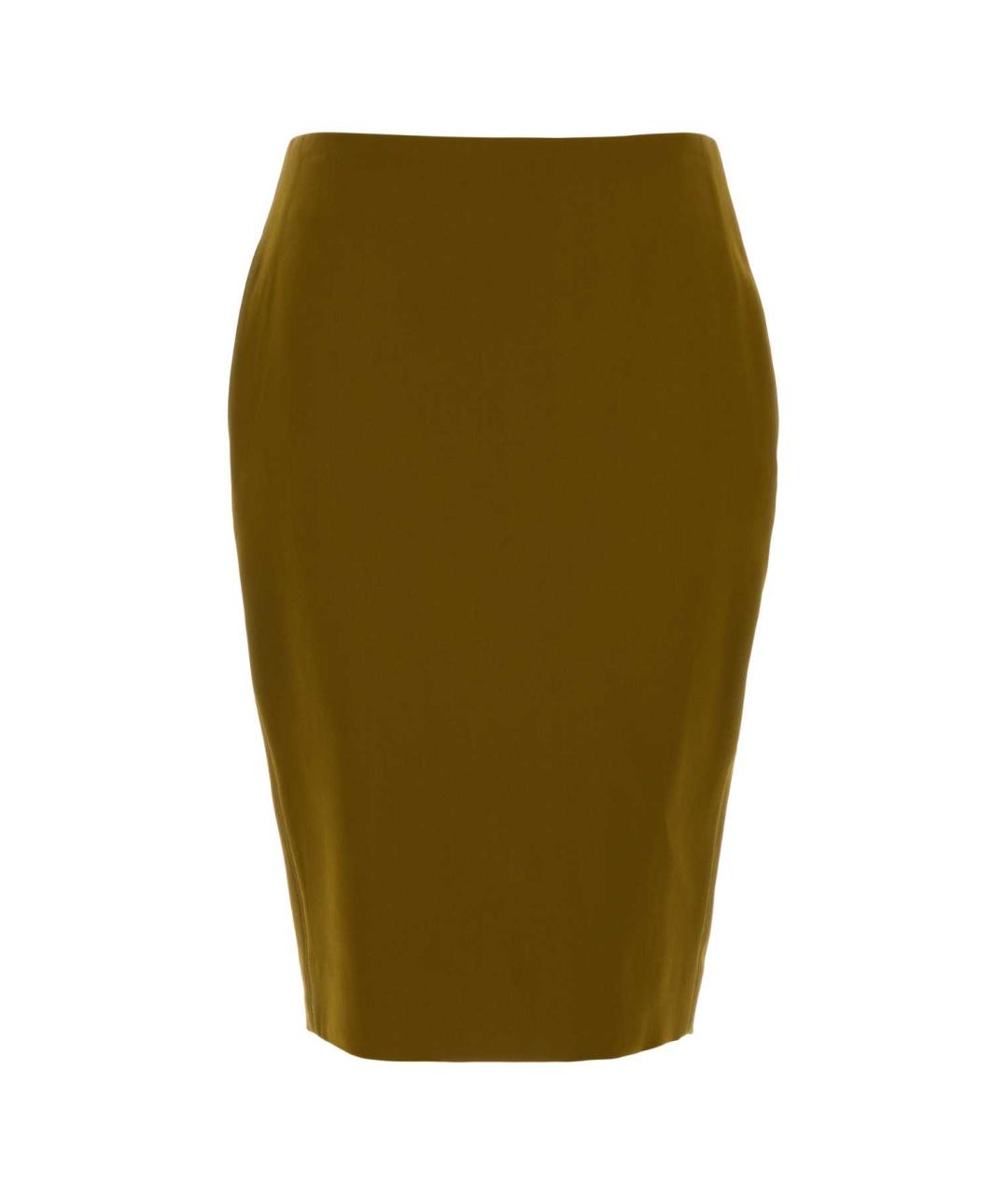 SAINT LAURENT Зеленая вискозная юбка миди, фото 1