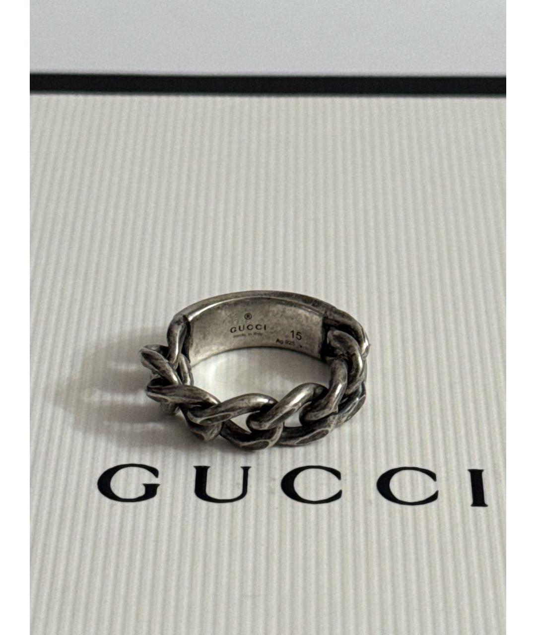 GUCCI Серебряное серебряное кольцо, фото 4