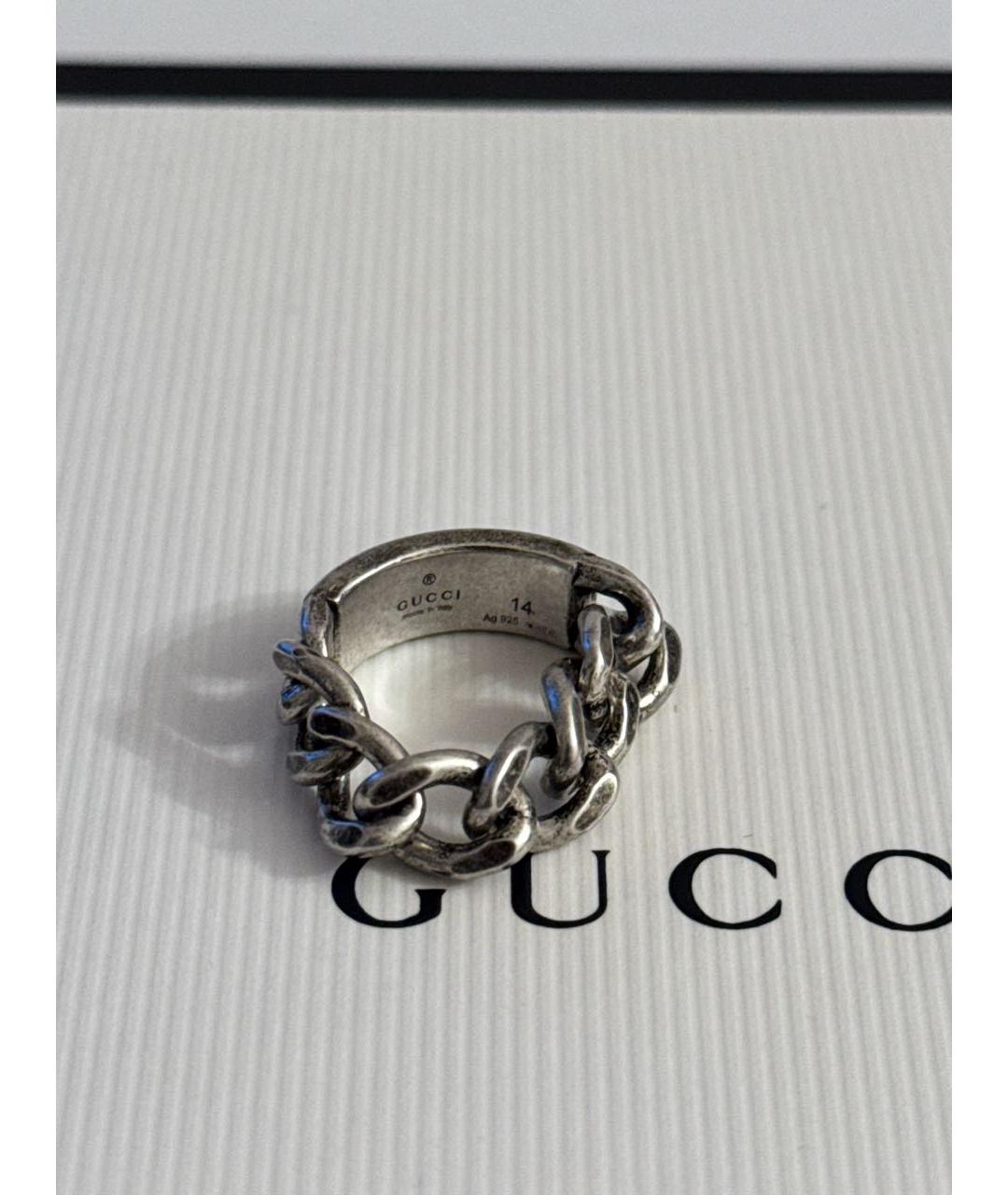 GUCCI Серебряное серебряное кольцо, фото 4