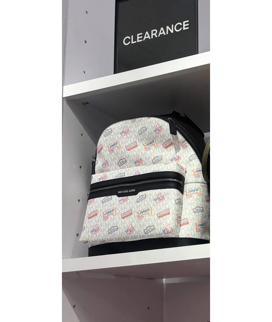 MICHAEL KORS Белый кожаный рюкзак, фото 2