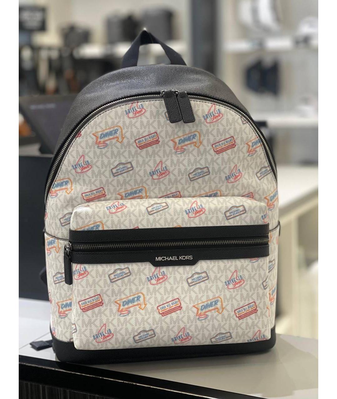 MICHAEL KORS Белый кожаный рюкзак, фото 3