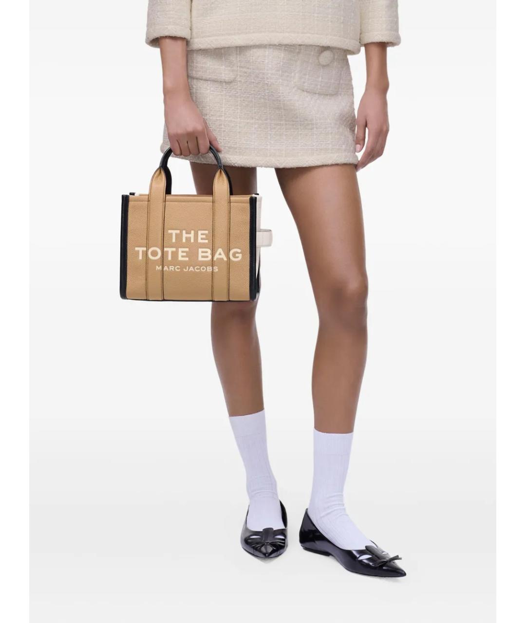 MARC JACOBS Бежевая кожаная сумка тоут, фото 3