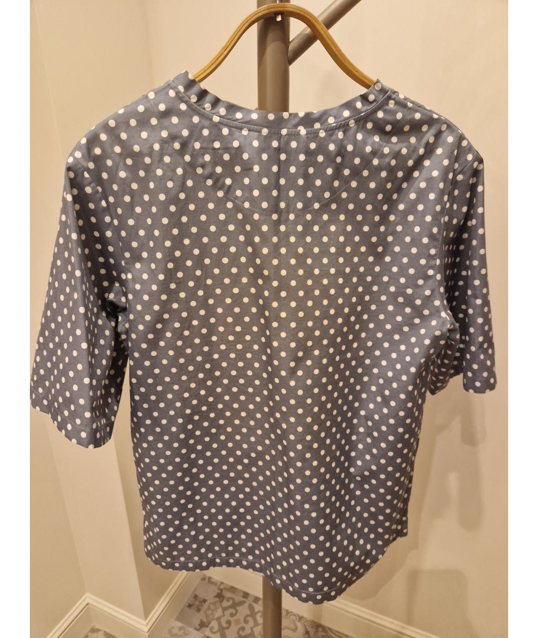 DOLCE&GABBANA Синяя хлопковая футболка, фото 4