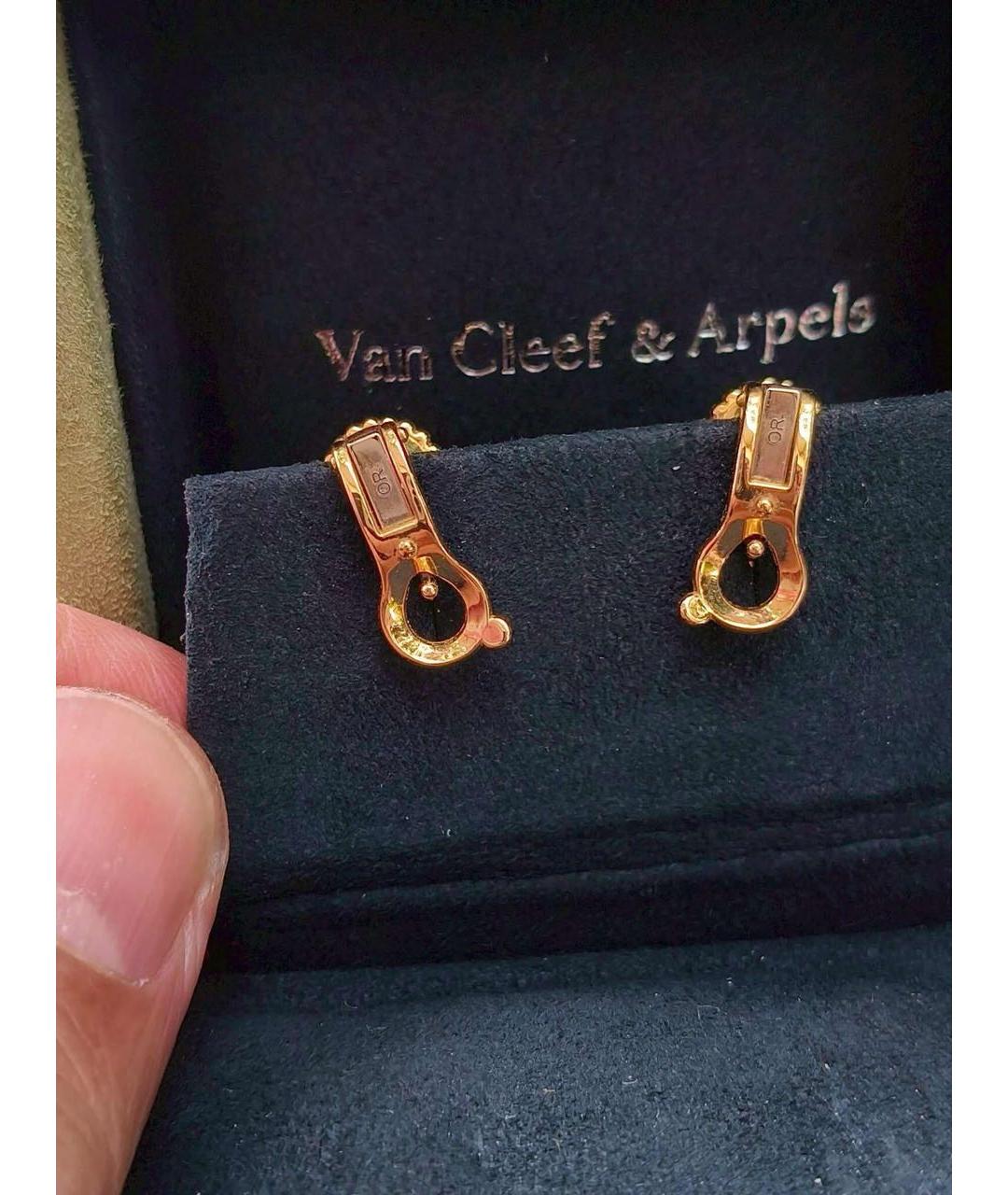 VAN CLEEF & ARPELS Черные серьги из желтого золота, фото 4