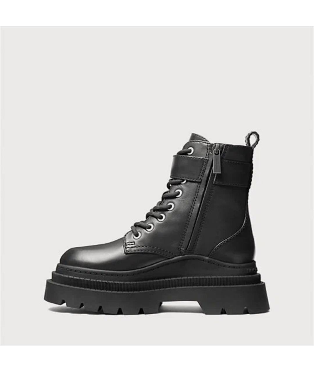 MICHAEL KORS Черные кожаные ботинки, фото 3