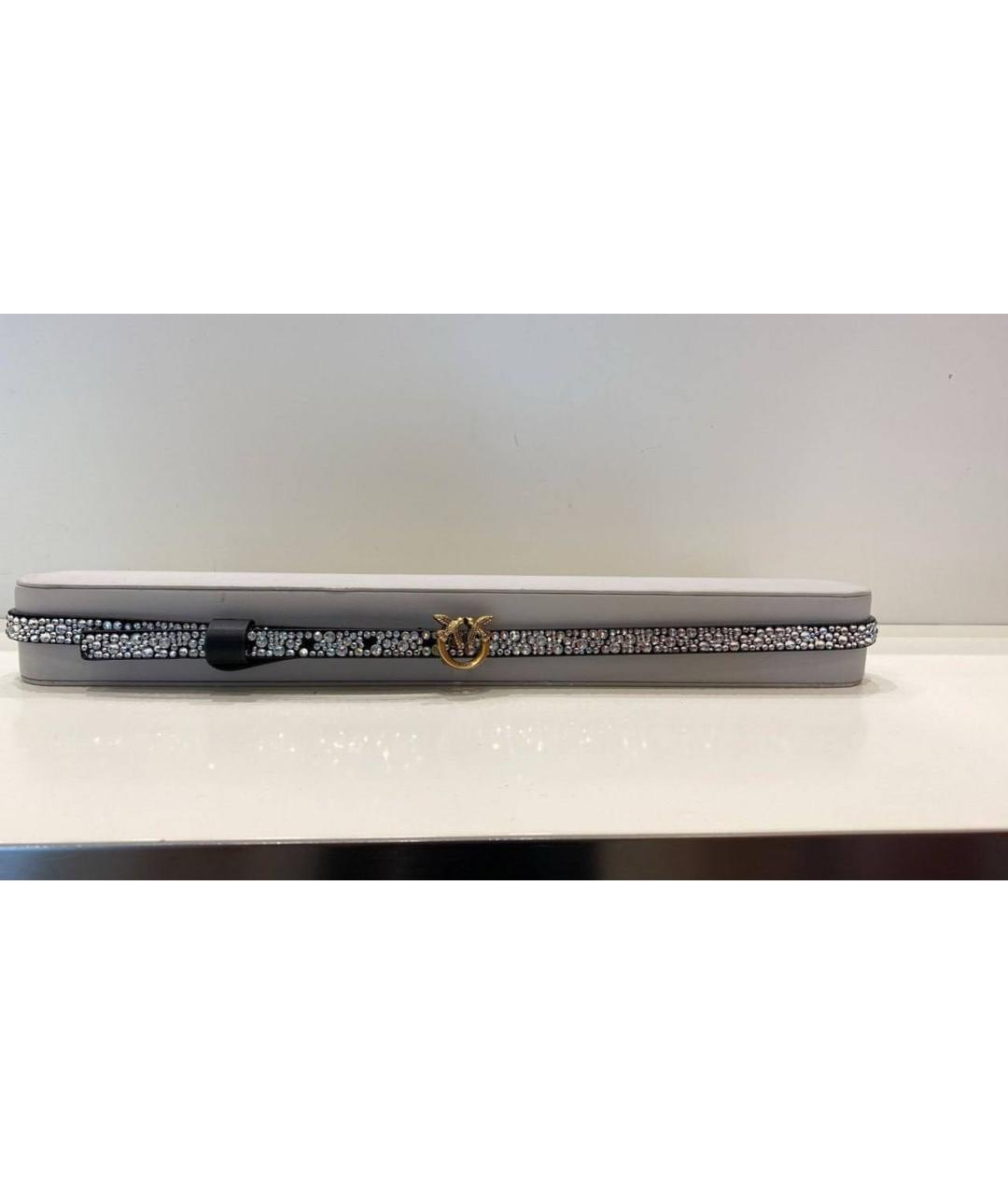 PINKO Черный кожаный ремень, фото 3