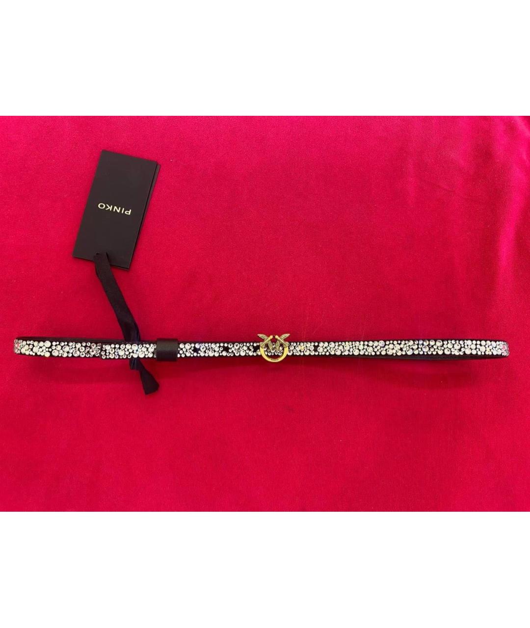 PINKO Черный кожаный ремень, фото 2